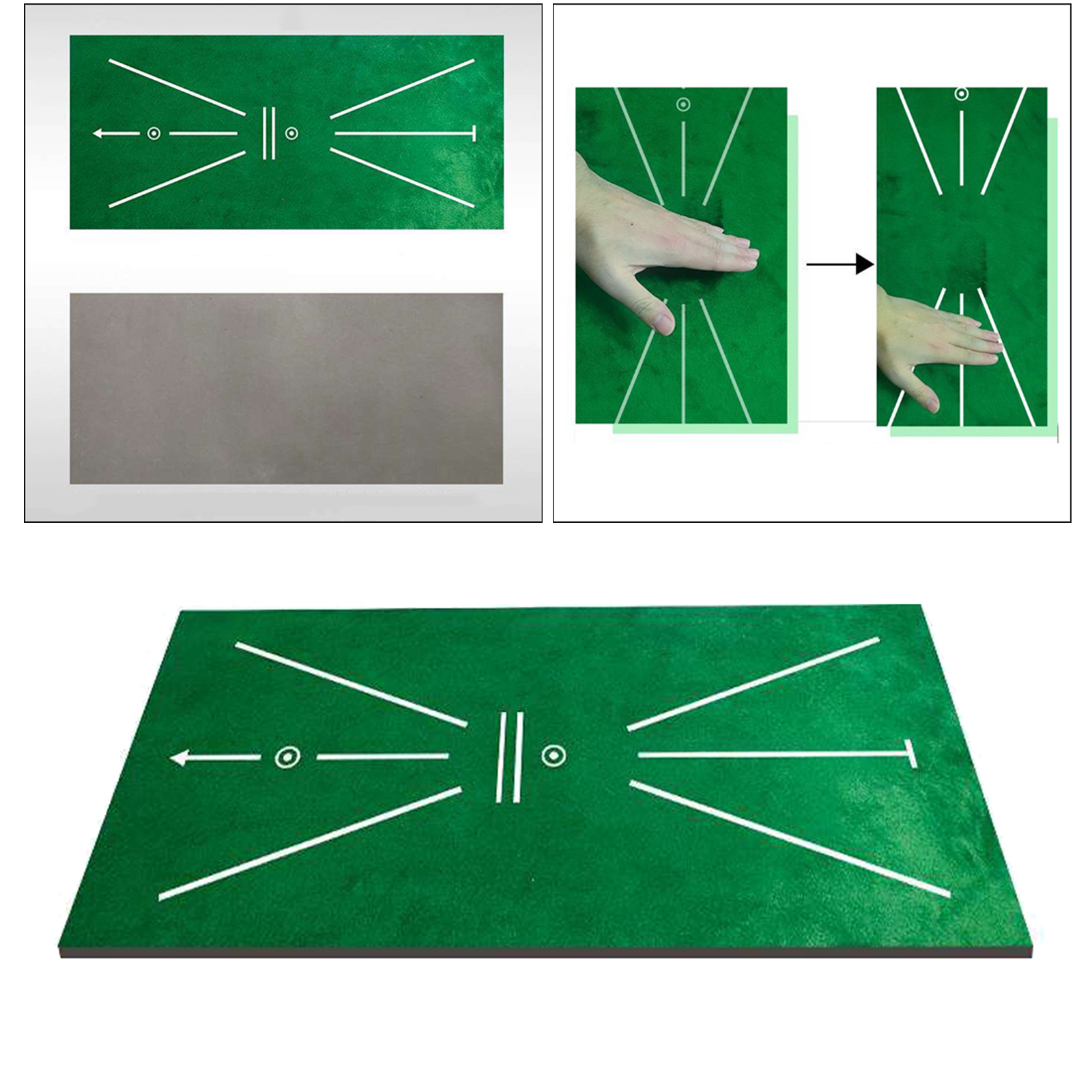 Rectangle 60x30cm Golf Training Mat Rug Game Pad Office Indoor/Outdoor
