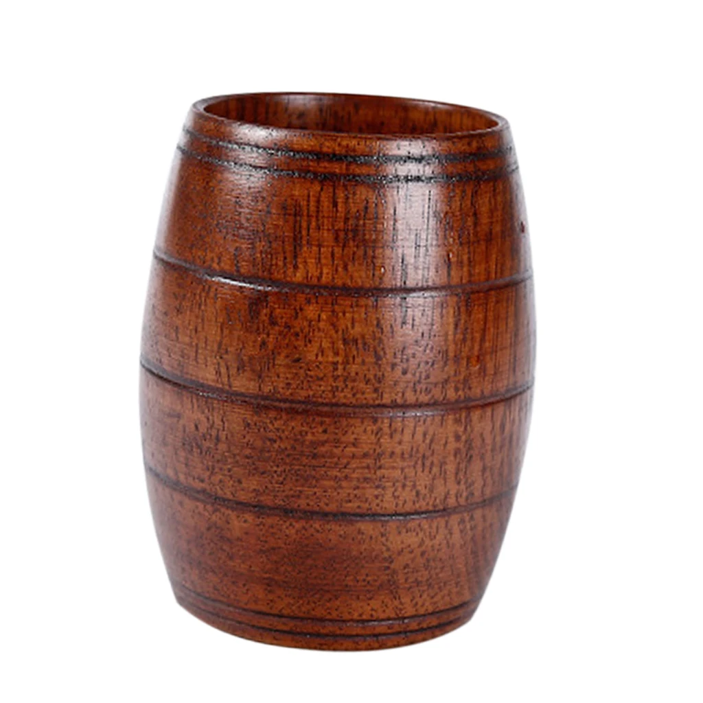 New Barrel-shaped Wooden Beer Mug with Metal Capacity Inside Capacity