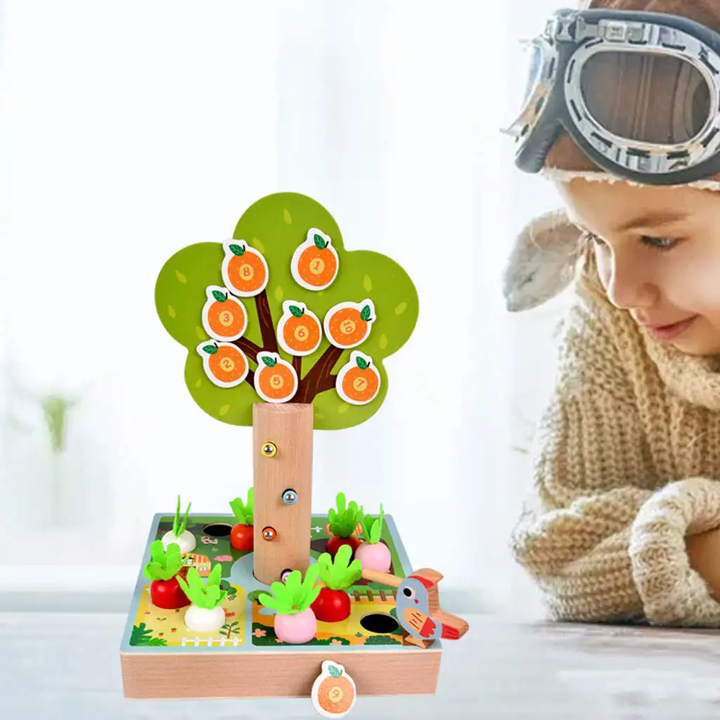 Montessori Woodpecker Game Preschool Learning Toys for Boys Girls Kids 1 2 3 4 5 6