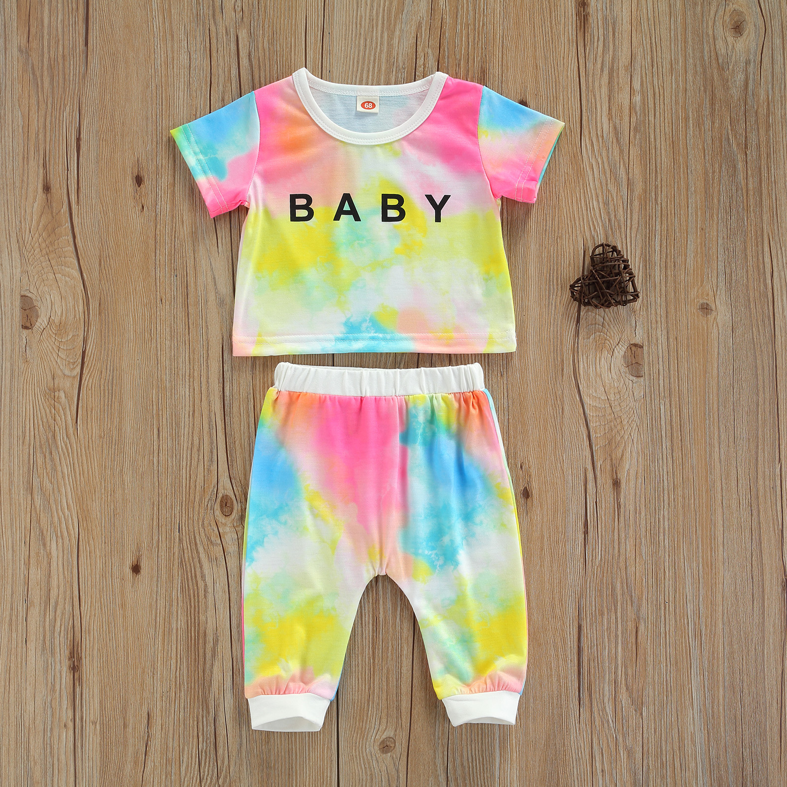 conjunto manga longa  conjunto infantil feminino luxo  conjunto de calça e blusa infantil  conjunto infantil moletinho  conjunto infantil feminino  conjunto infantil barato  conjunto infantil promoção  Conjunto Infantil Tie Die Baby