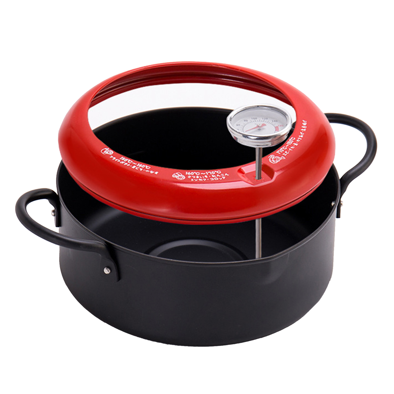 Mini Deep Frying Pot Temperature Controllable Tempura Fryer Pan Stove Top