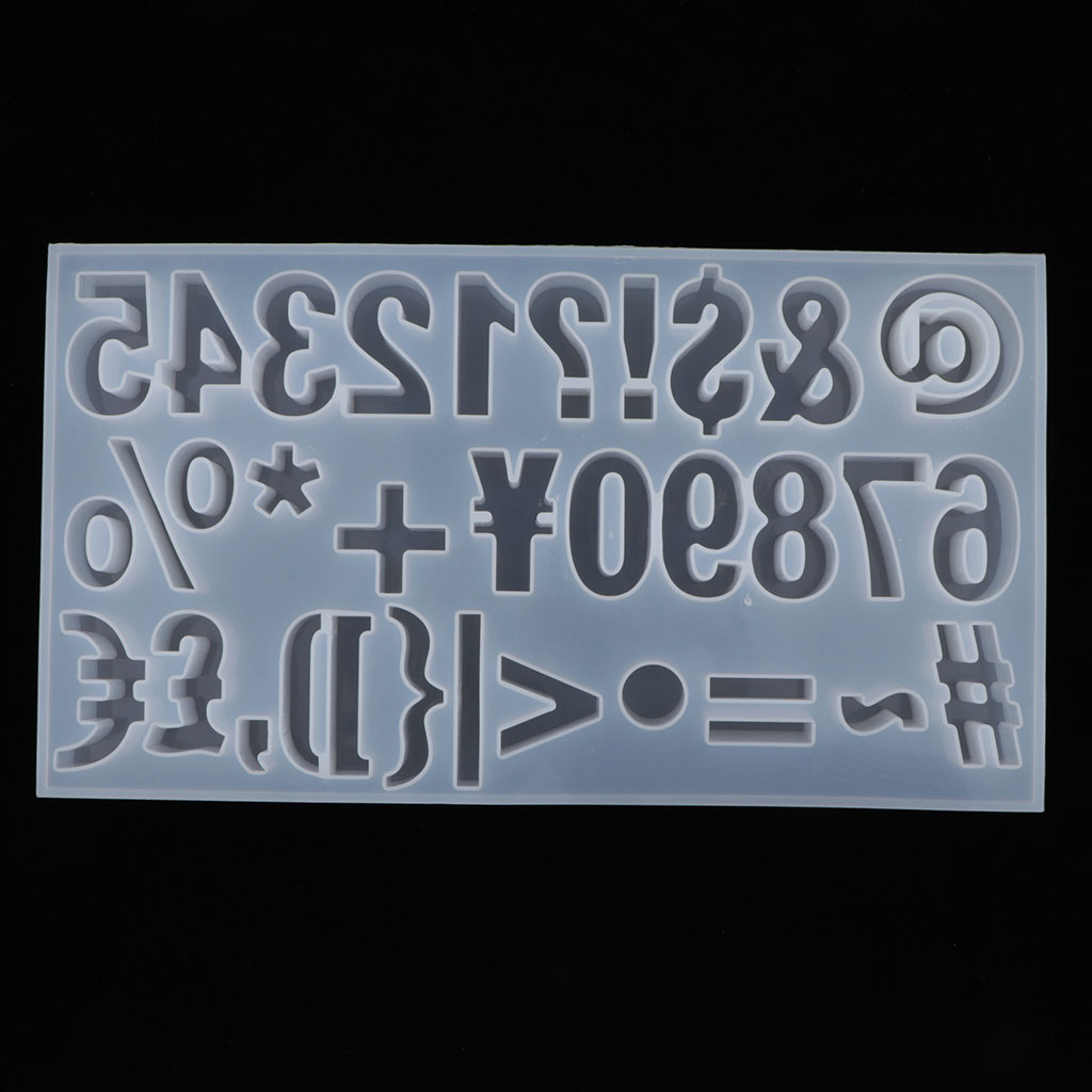 Silicone Number Mold Resin Symbol Mould Fondant Baking Tool Child Toys Making