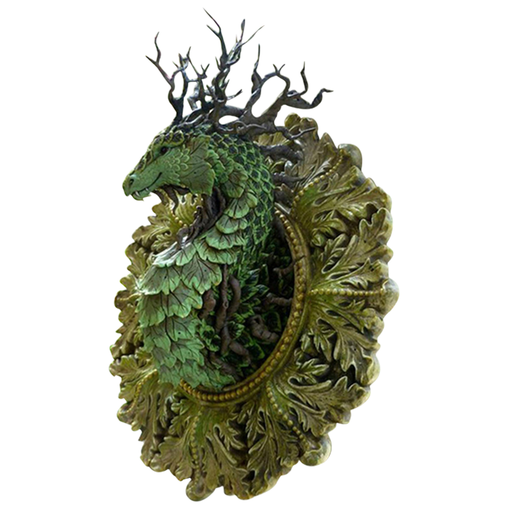 Forest Dragon Resin Statues Wall Sculpture Decor for Home Indoor Outdoor Patio Porch Garden Tree Ornaments