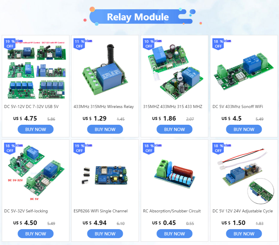 módulo interruptor relé 315mhz 433mhz 2 vias relés