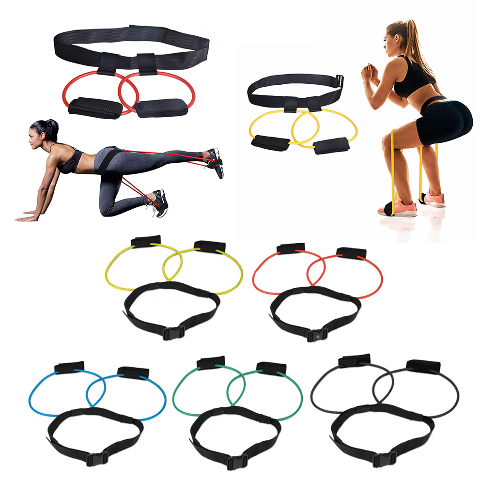 Booty Band Butt Leg Resistance Belt Tube Adjustable Waist Belt Gluteus Exerciser
