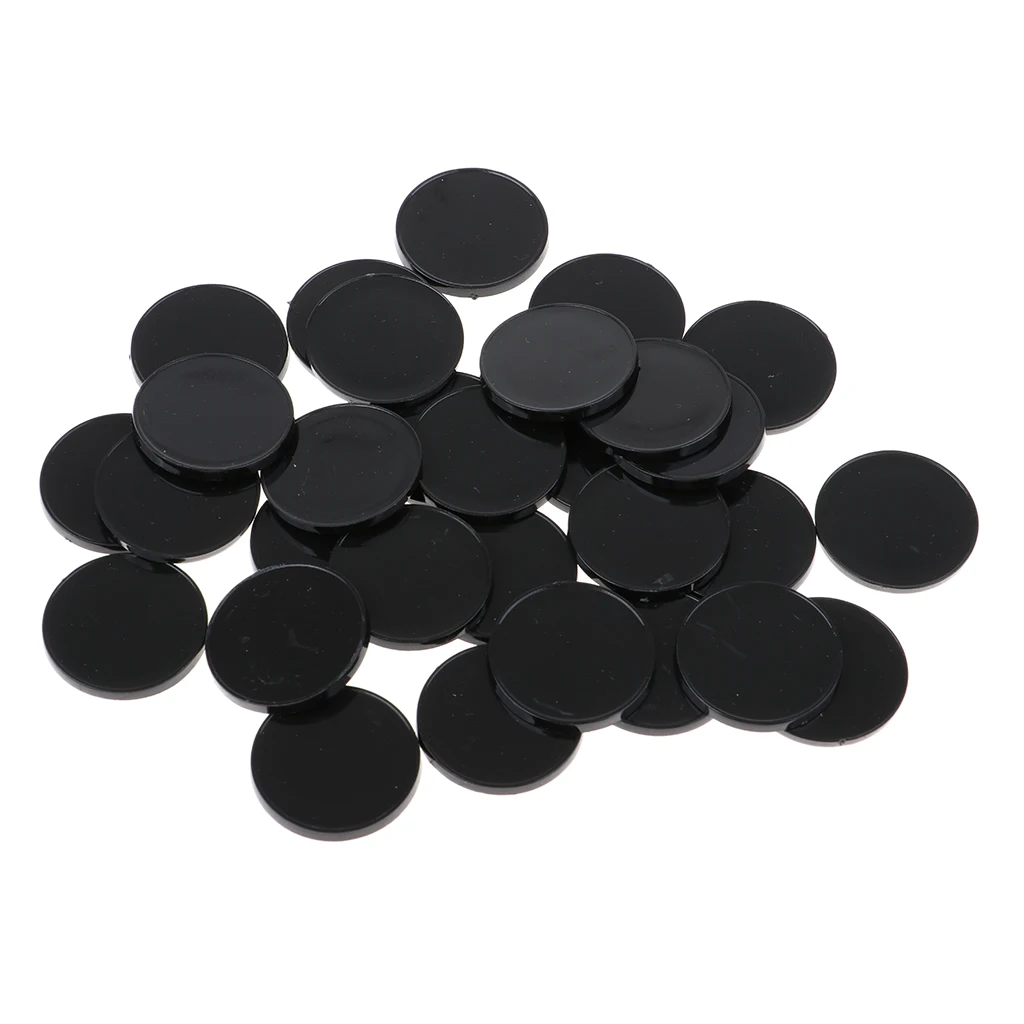 30pcs Plastic Round Base 22mm Miniature Display Stand RPG Wargames Accessory