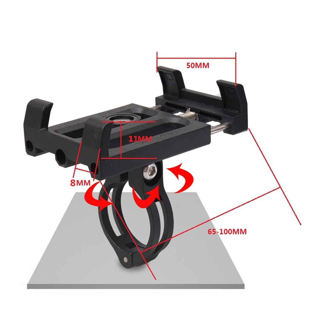 360 Rotatable Adjustable Bike Handlebar Phone Mount/Motorcycle Holder Cradle for Cycling GPS/Map/Music and more