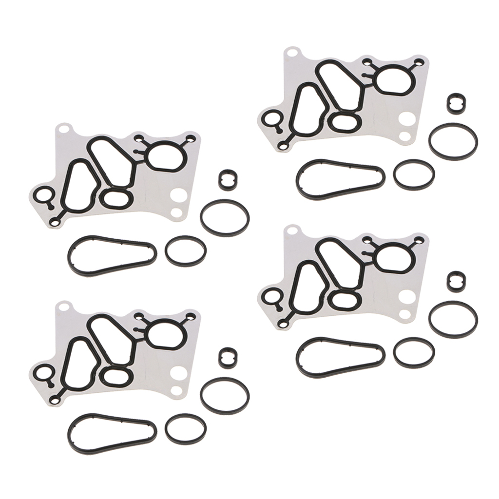4 Set Oil Filter Housing Gasket & O-rings Kit for  E200