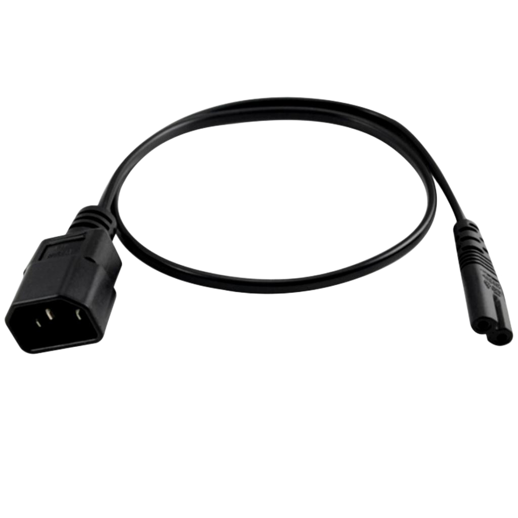 Computer Power Adapter Cable (IEC 320 C14 to C7 AC 2P) 10A - Wall Power to PDU,