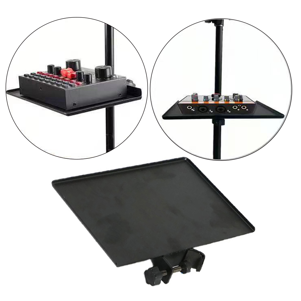 Heavy Duty Sound Card Tray Live Broadcast Music Sheet Microphone Stand Rack Phone Clip Holder