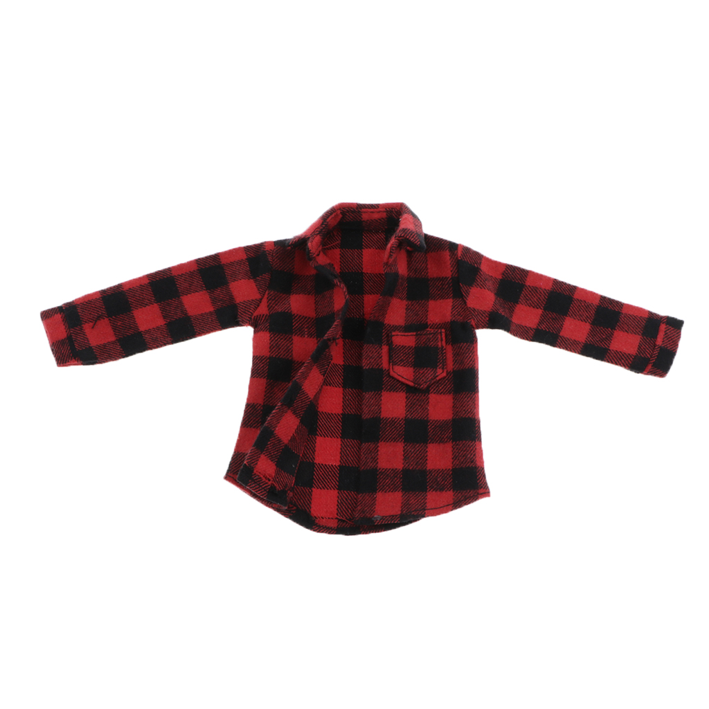 1/6 Scale Male Soldier Red Check Coat for 12 Inch //Enterbay/TC/Dragon