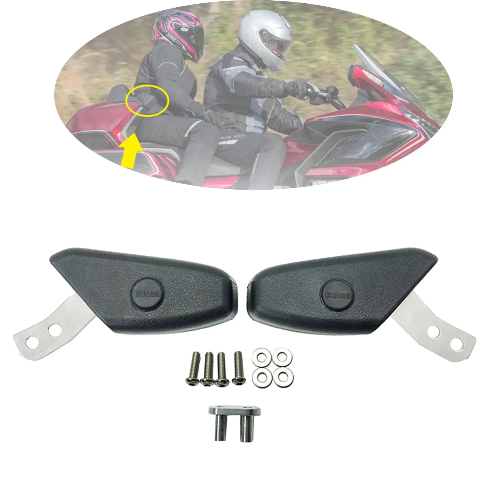 Motorcycle Rear Passenger Armrest Left&Right Accessories for HONDA Goldwing 1800 GL1800 F6C 2018 2019 2020 Models