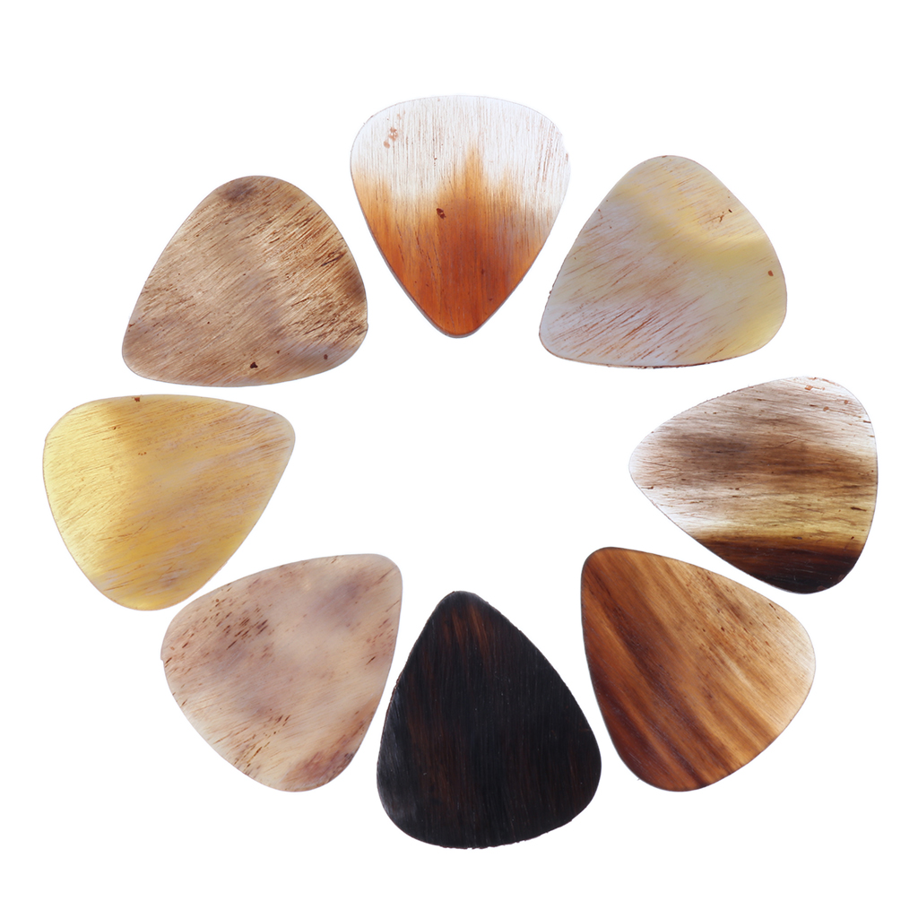 8pcs/set Handmade Horn Picks Plectrums for Acoustic Folk Guitar Parts