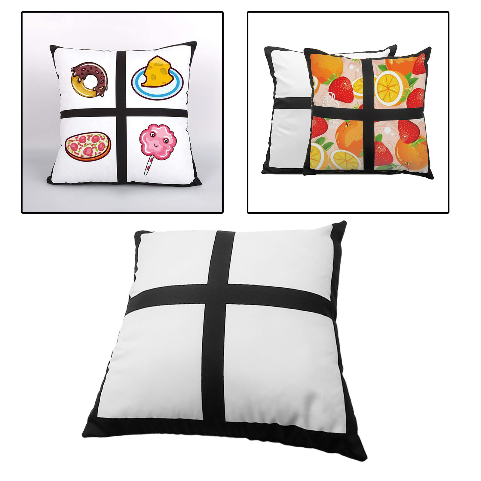 40x40cm Sublimation Blanks Polyester Panel Pillow Case for Heat Press Printing Cushion Case DIY Lover Photo Pillow Cover