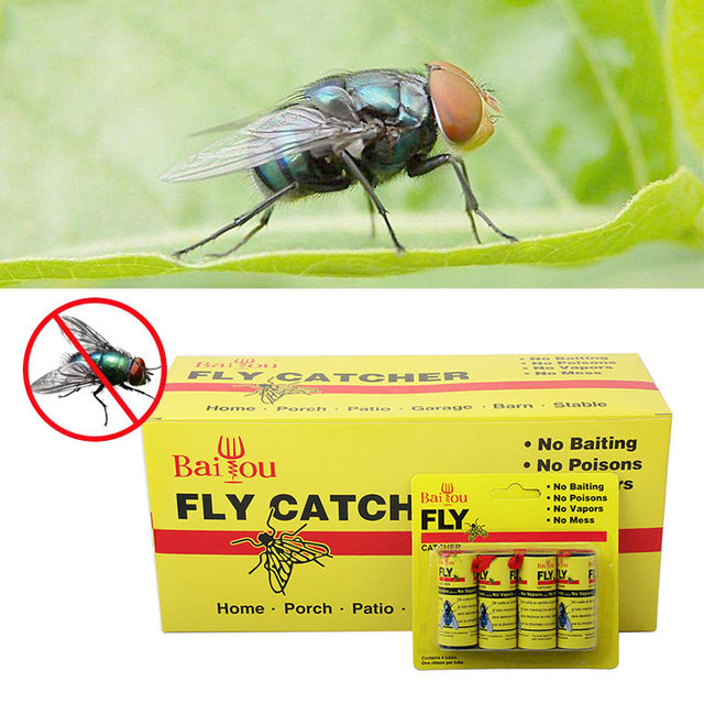 16 PCS Fly Strips Paper Double Sided flies Paper Strips Insect Bug