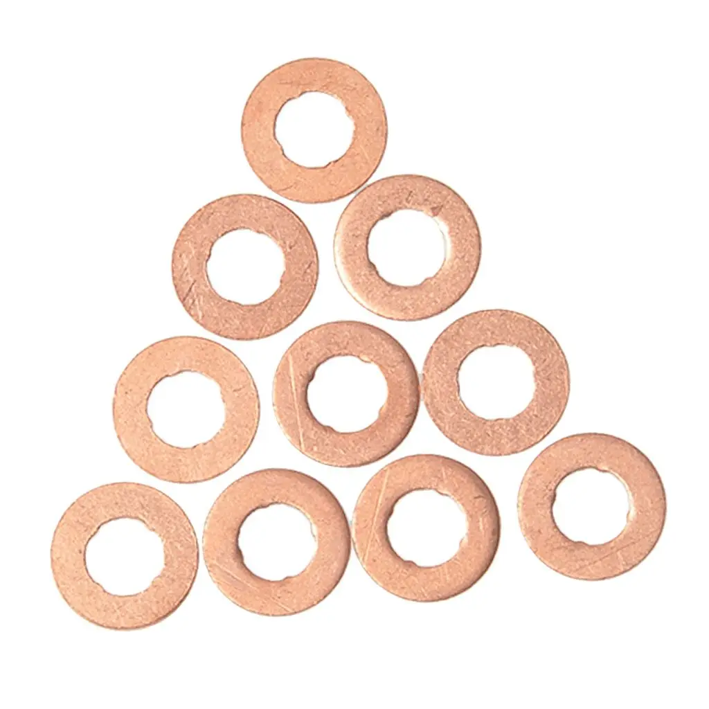 10pcs Fuel Injection Nozzle Holder Gasket Washers Replaces for Car