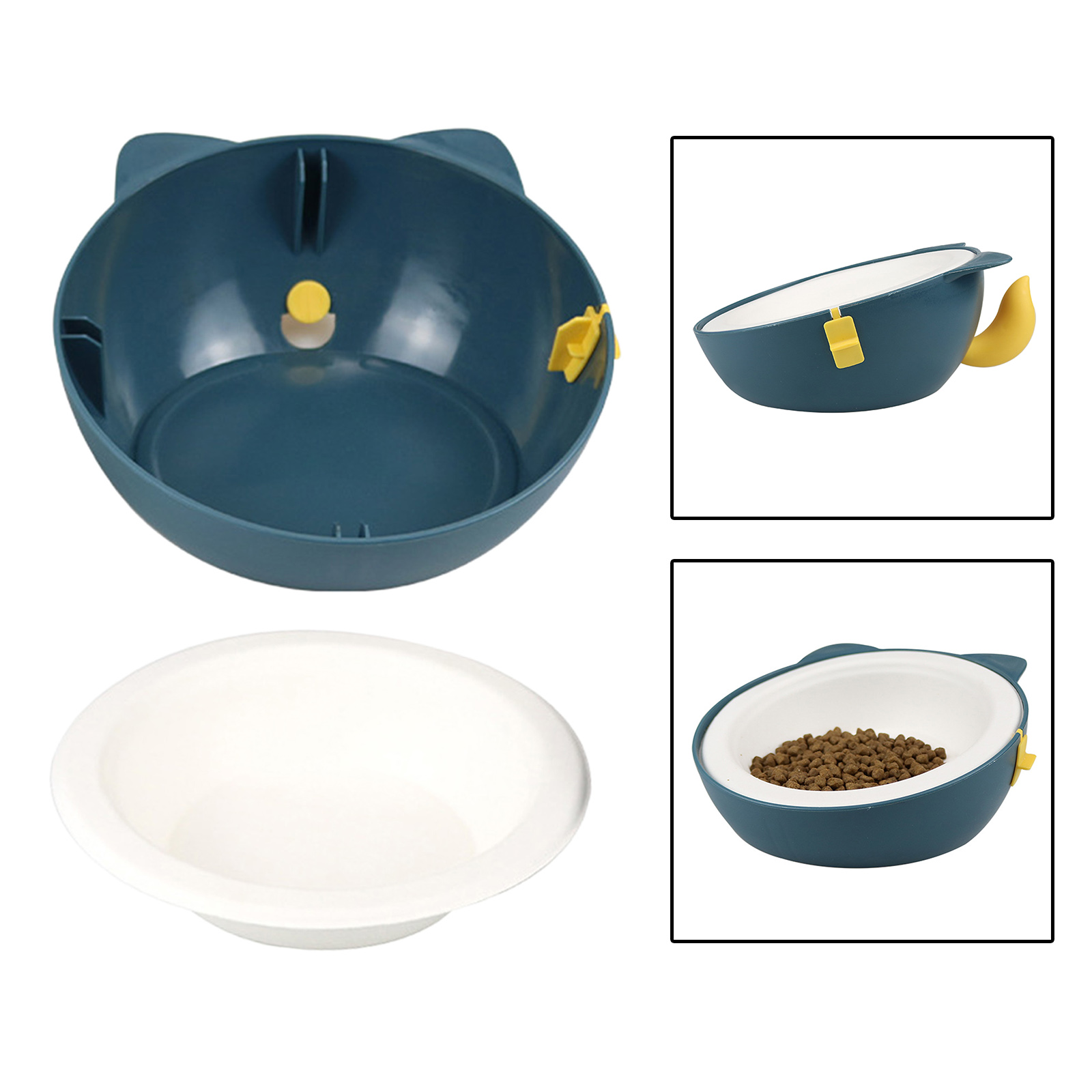 Dog Cat Feeding Bowls Food Water Dish w/ Disposable Bowl Hiking Pet Supplies