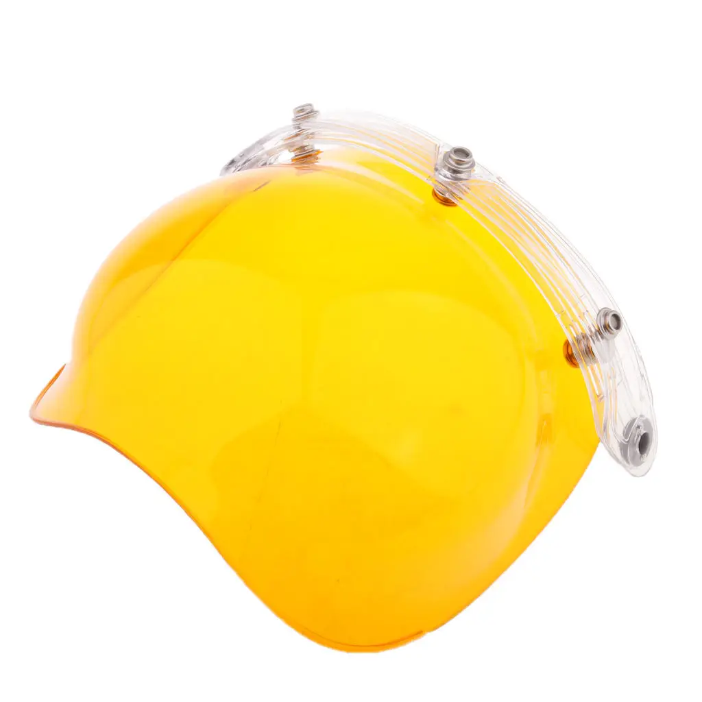 3-Snap Bubble Wind Shield Visor For   Motorcycle Helmets