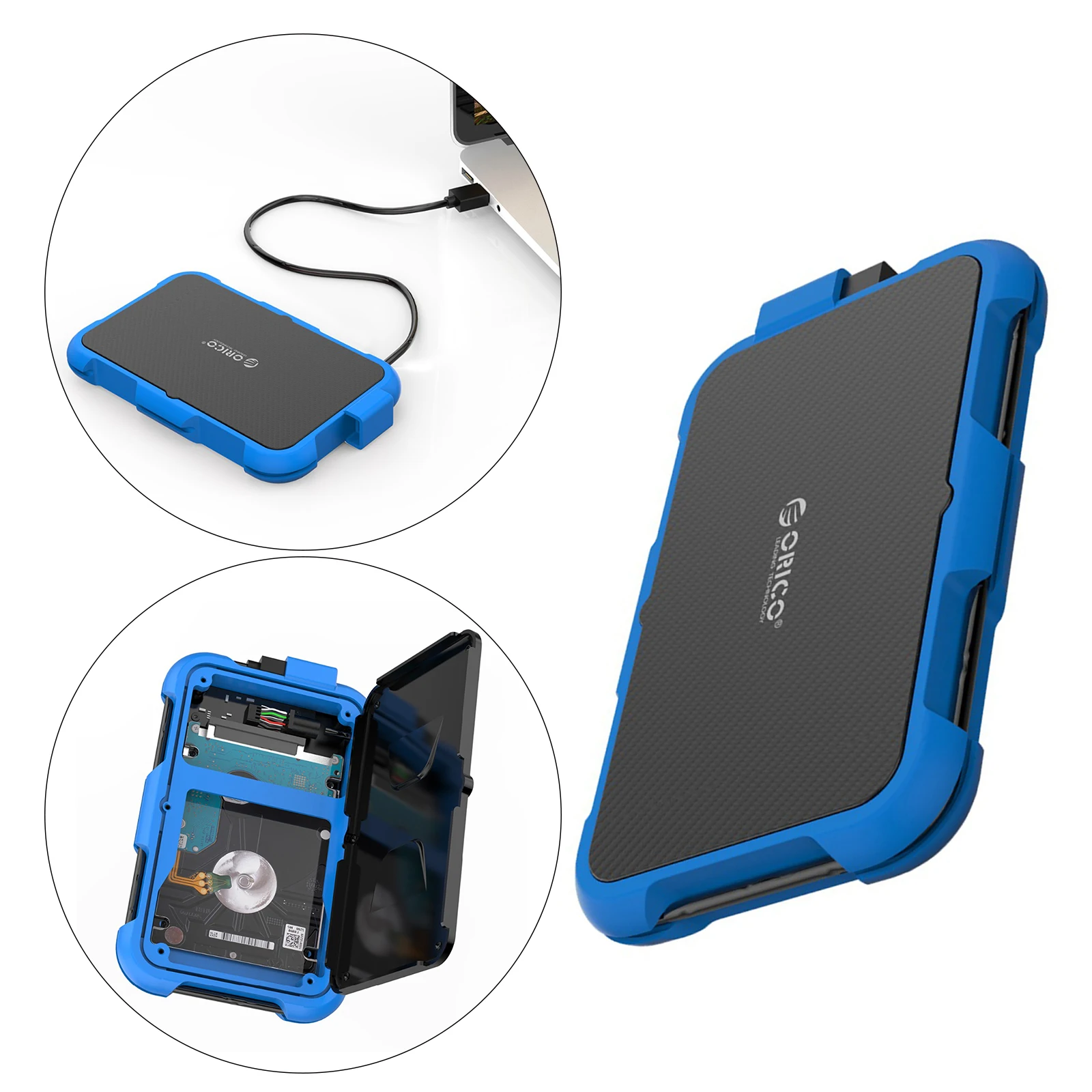 2.5 inches USB 4TB Hard Drive HDD Enclosure Adapter Case Waterproof IP64