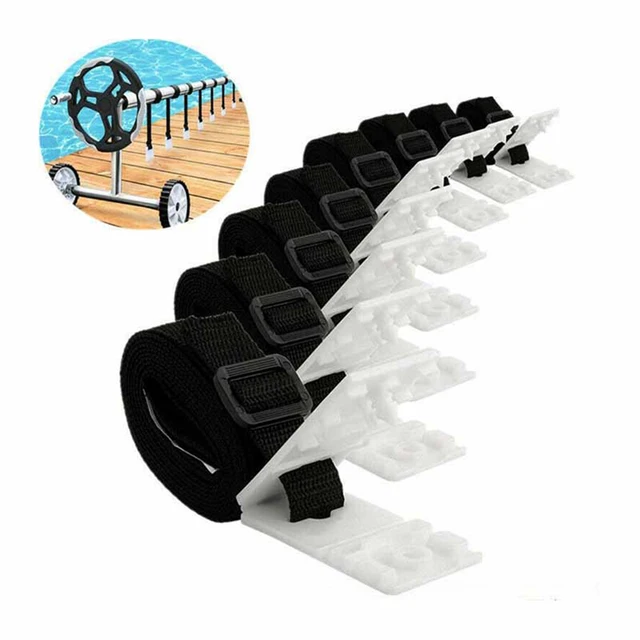 24pcs/8kitts Swimming Pool Cover Roller Attachment Straps Kit