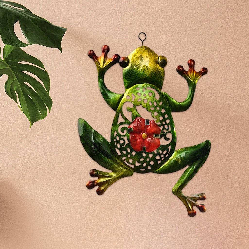 Frog Wall Hanging 3D Tree Sculpture Yard Indoor Home Bedroom Decoration Wall Sculpture Fence Frogs