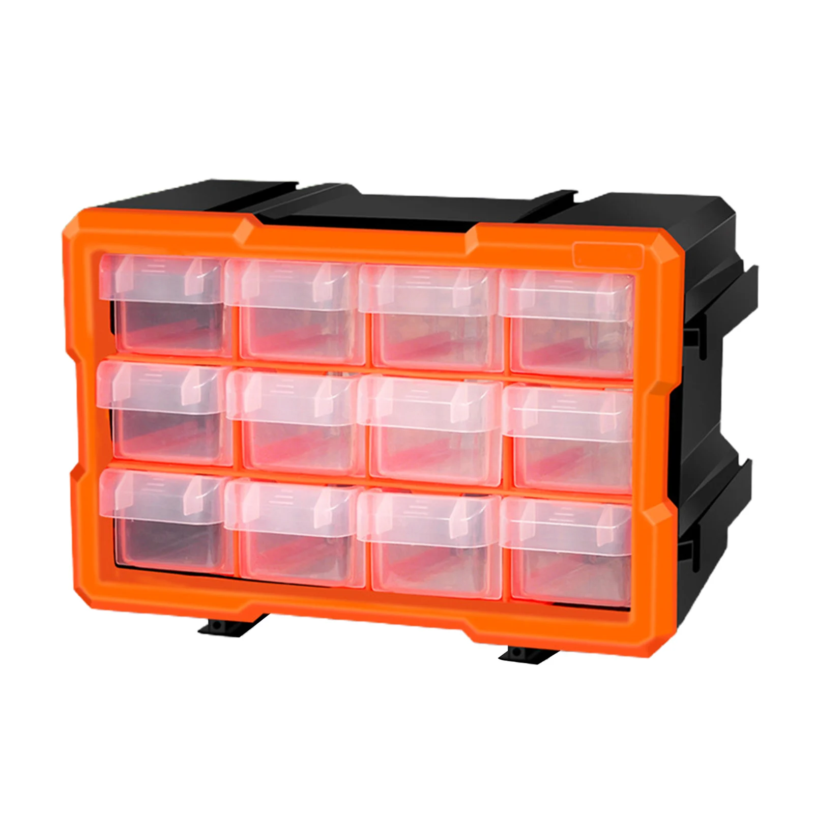 Plastic Tools Storage Box, Heavy-duty Screw Tool Case Electronic Tools Holder Components Storage Box Small Parts Organizer Box