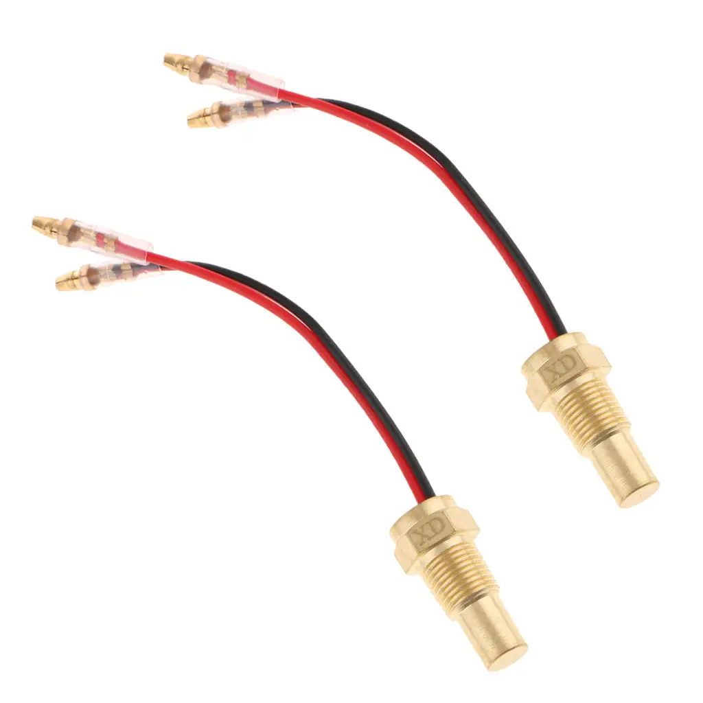 MagiDeal 2pcs 12V-24V Car ital Water Temp Temperature Sensor Head (10mm)