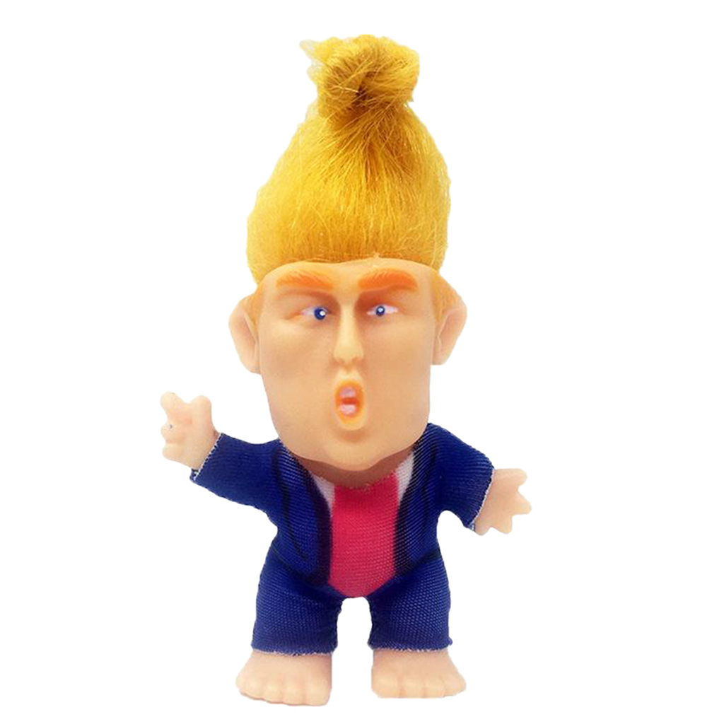 Donald Trump 2020 Collect Model Long Hair Troll Doll Wearing Suit Doll