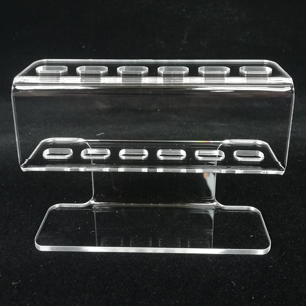Clear Eyelashes Tweezers Holder Bathroom Tabletop Display Stand 135x40x80mm