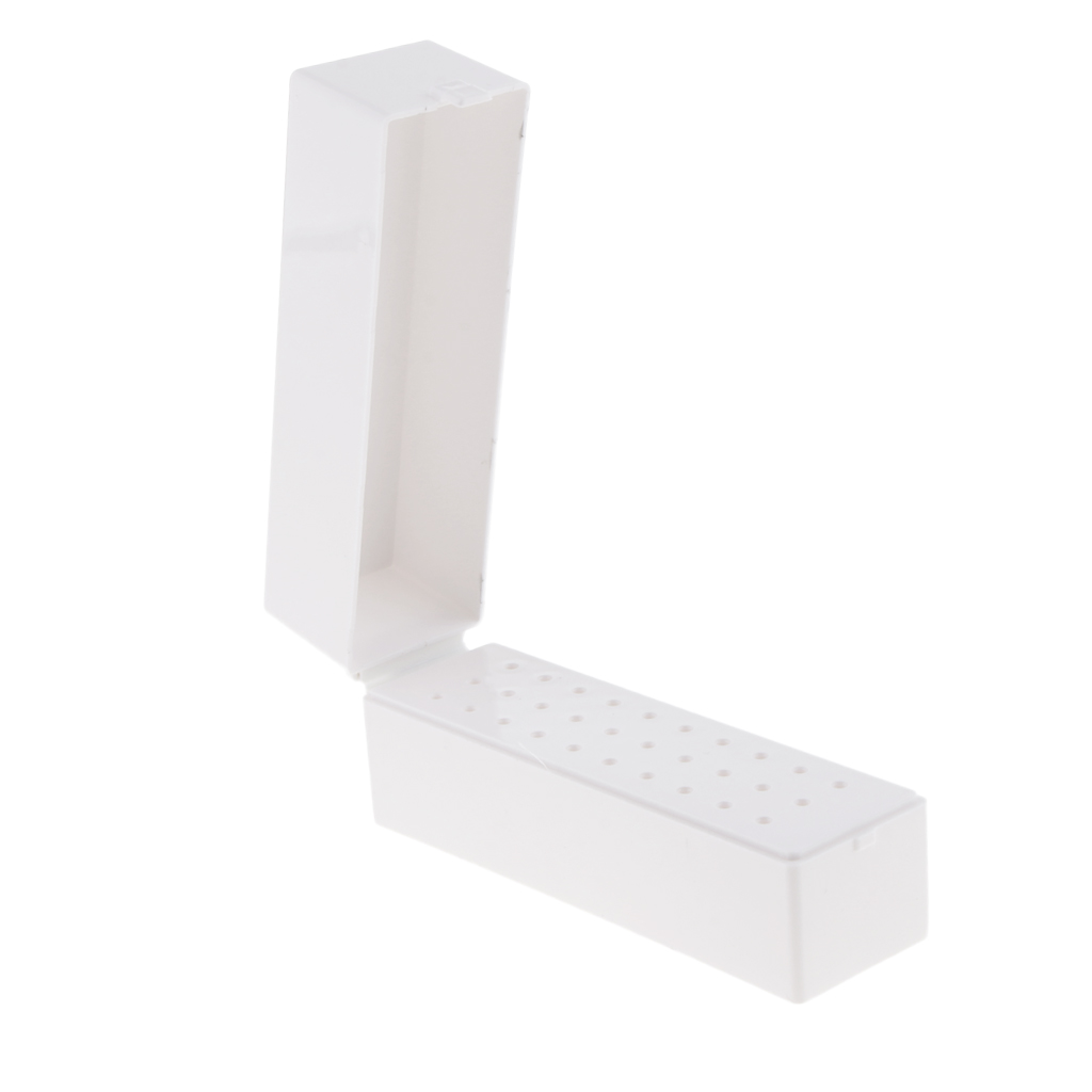 30 Holes Manicure Nail Drill Bit Holder Dustproof Stand Storage Organizer Nail Art Bits Drill Display Holder