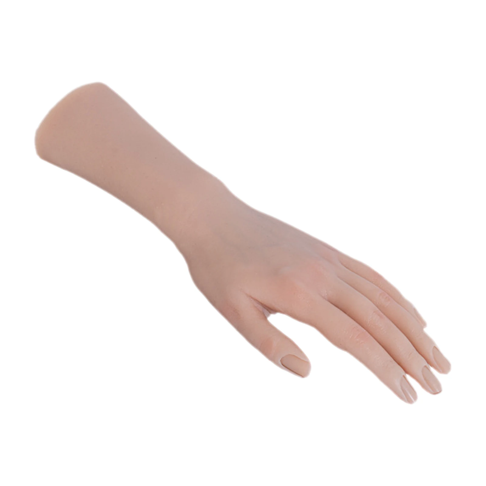 Soft Silicone Practice Hand Mannequin Flexible for Acrylic Nails Nails Art Practice Tool Nail Display Manicure Supply