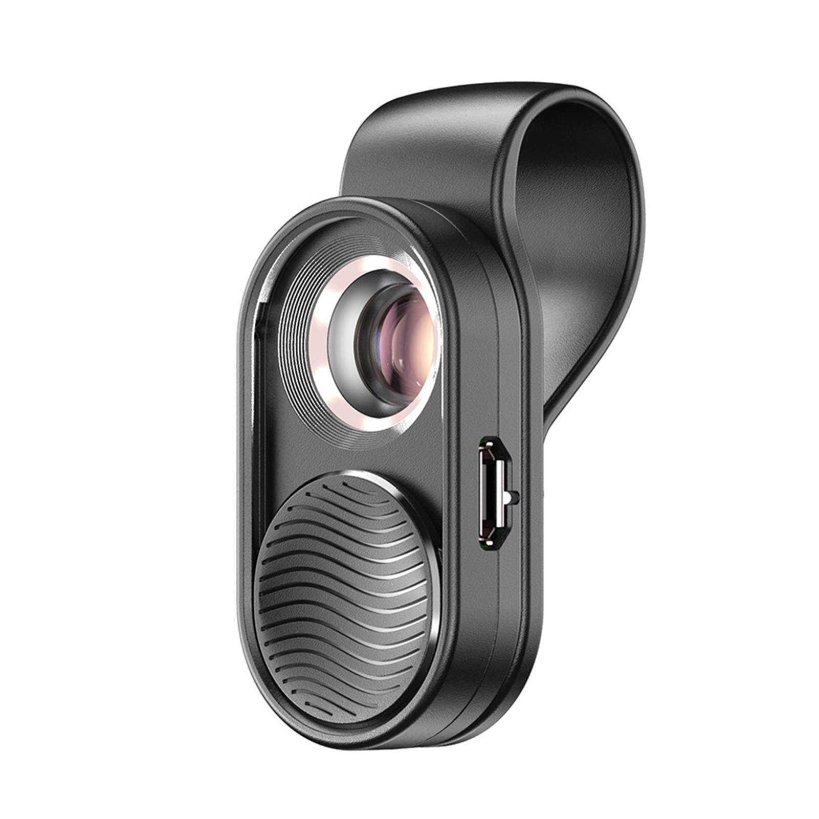 luz led mini portátil celular microscópio clipe