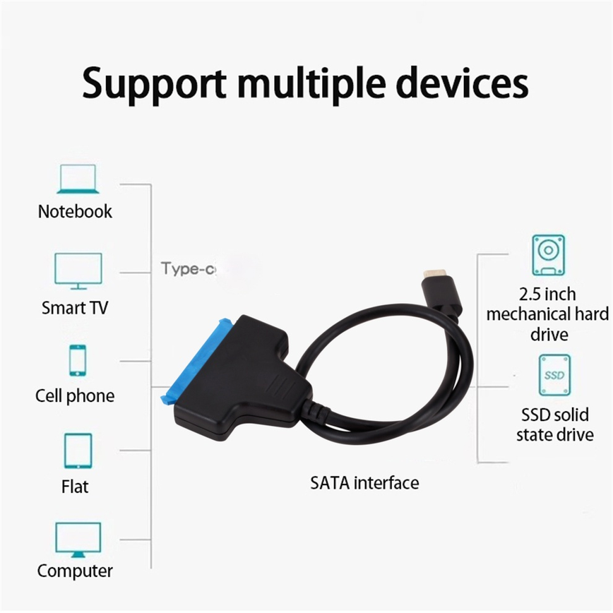 usb 3.1 tipo-c cabo adaptador para 2.5