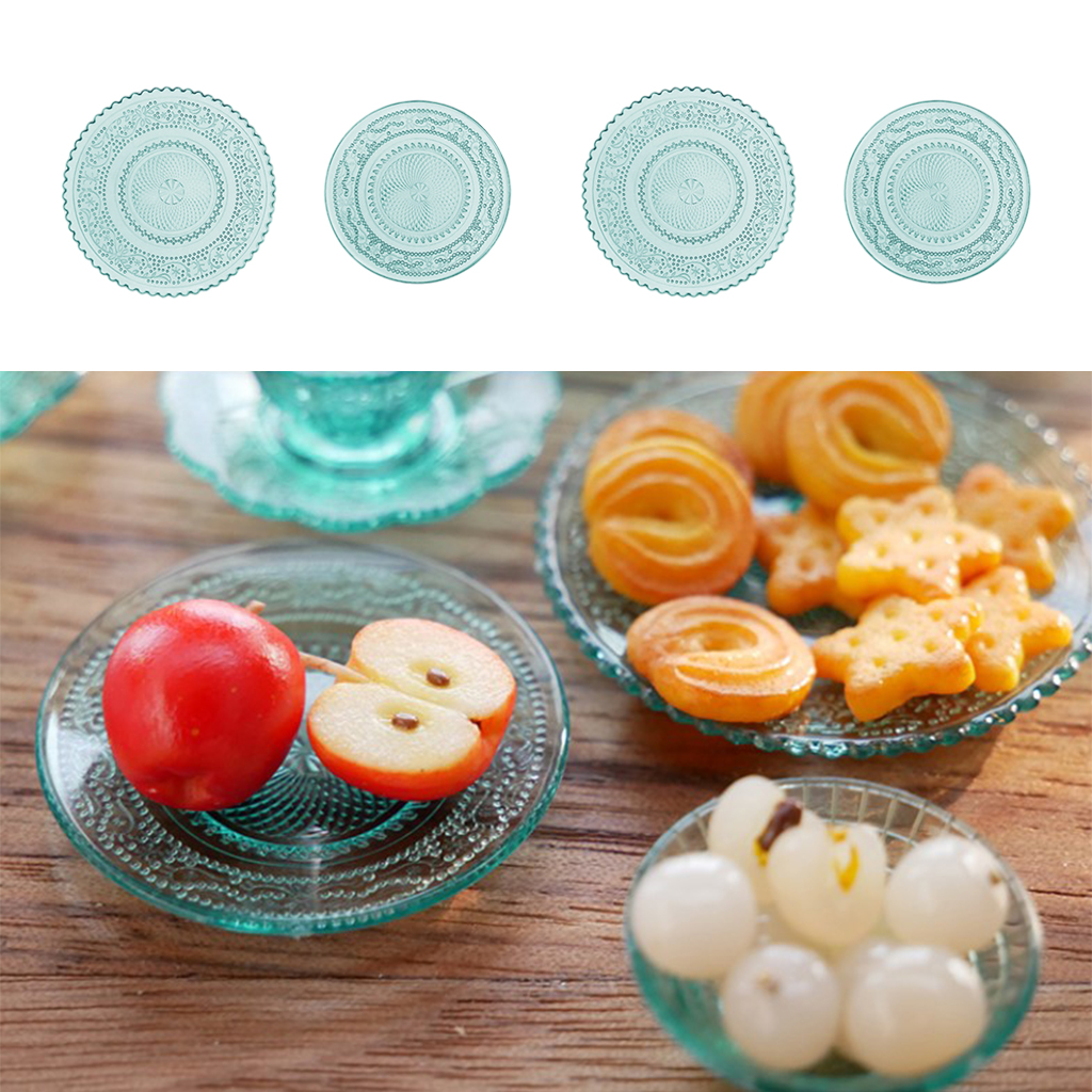Simulation 1/12 Scale Dollhouse Fruit Plate Playset BJD Kitchen Cabinet Decor Accessories