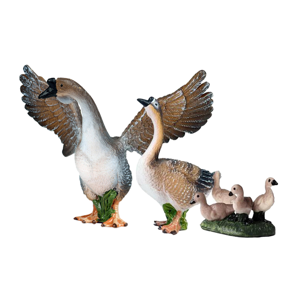 Wilflife Goose Model Set Animal Model Figure Toy Gift For Children Kids