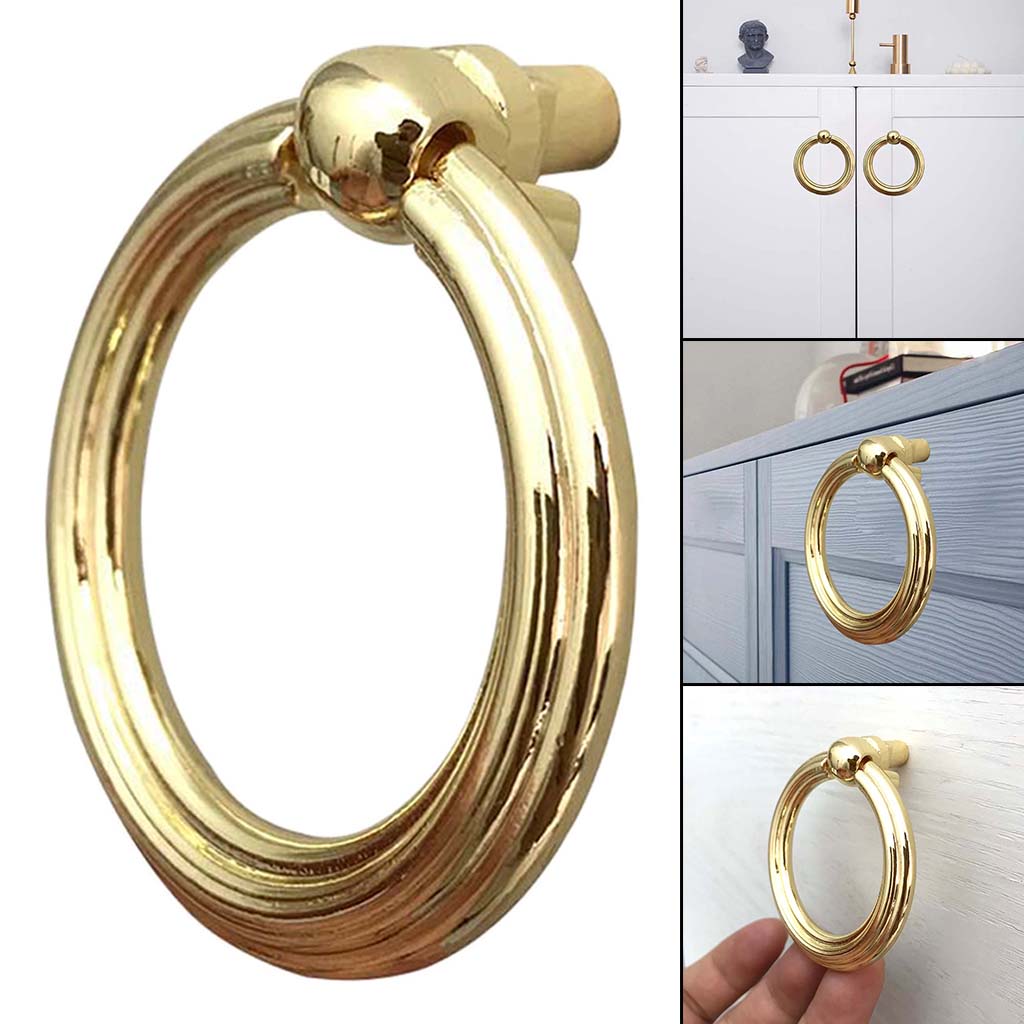 Pulls for Dresser Drawer Ring Pulls Furniture Hardware Brushed Gold Wardrobe Door Handles