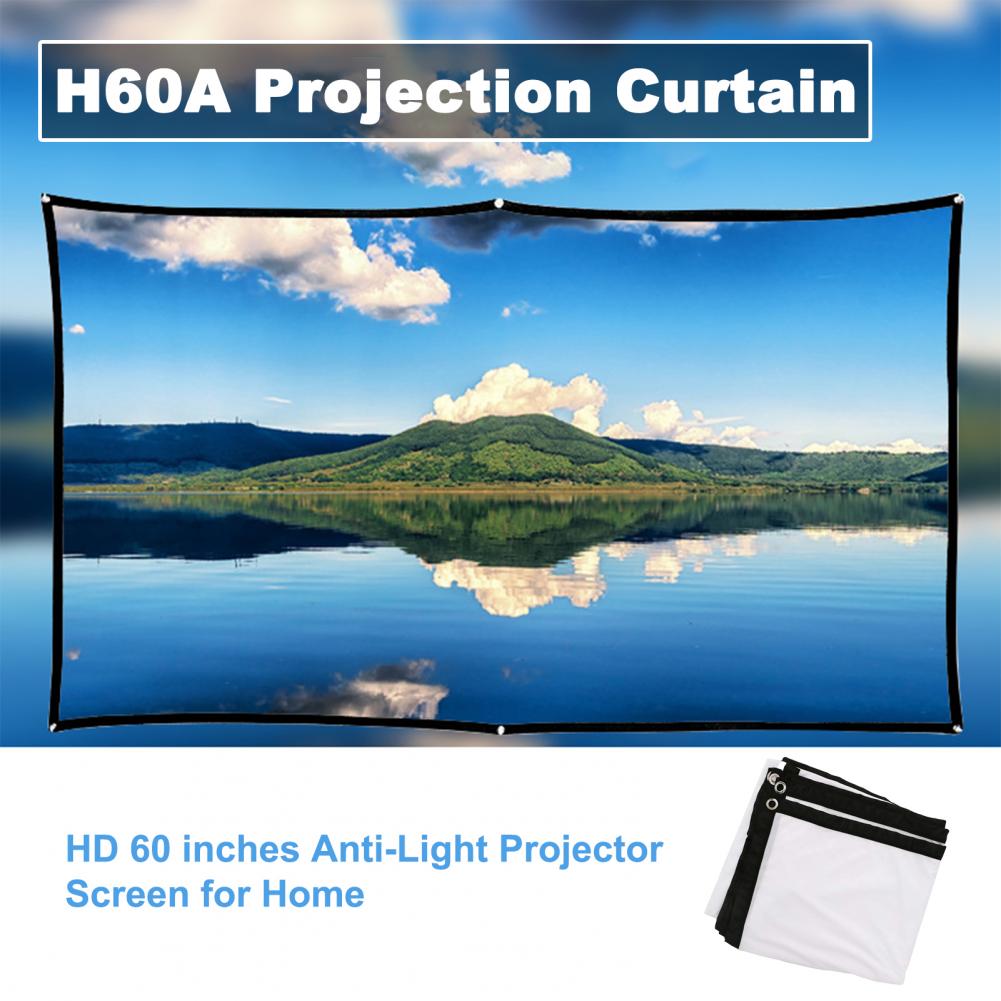 High Brightness 16:9 Fabric Cloth Projector Screen – Available in 60, 100, and 130 Inch Sizes for Epson, BenQ, Home Beamer Description Image.This Product Can Be Found With The Tag Names Computer cleaners, Computer Office, Projector screen