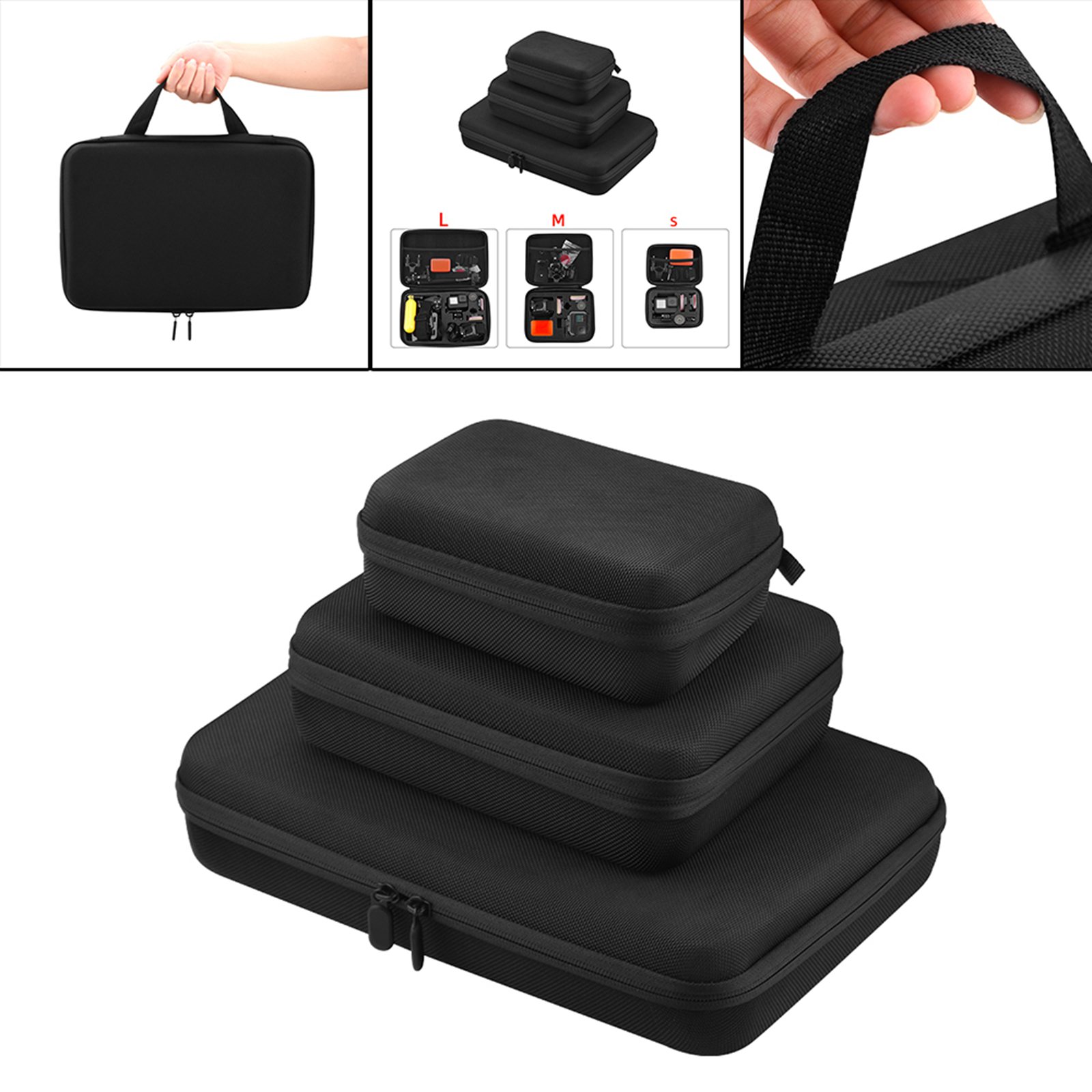 Storage Bag Camera Accessory Electronic Organizer for GoPro 9/10 USB Charger Travel USB Charger Power Bank Cables Adapter