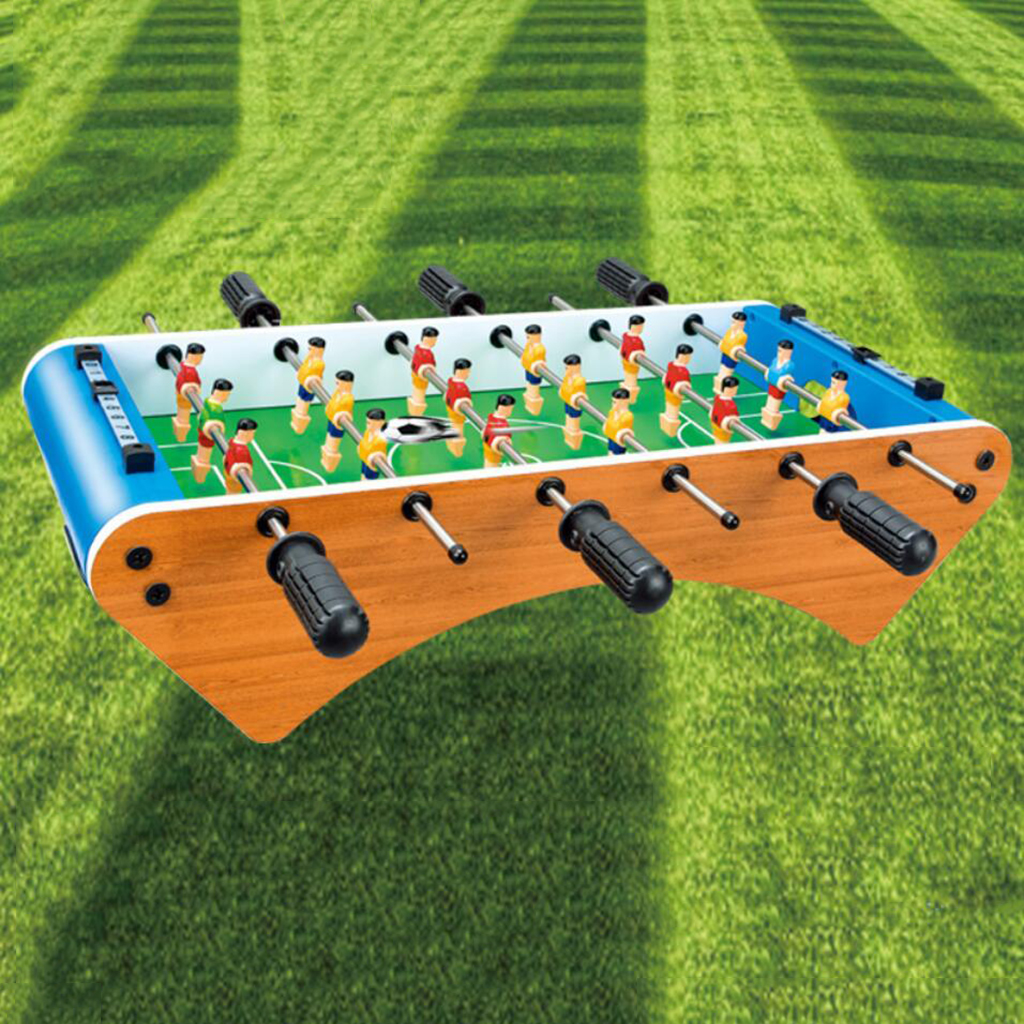 Wooden Table Top Soccer Game w/Footballs Set for Kids Arcades Parties Toys