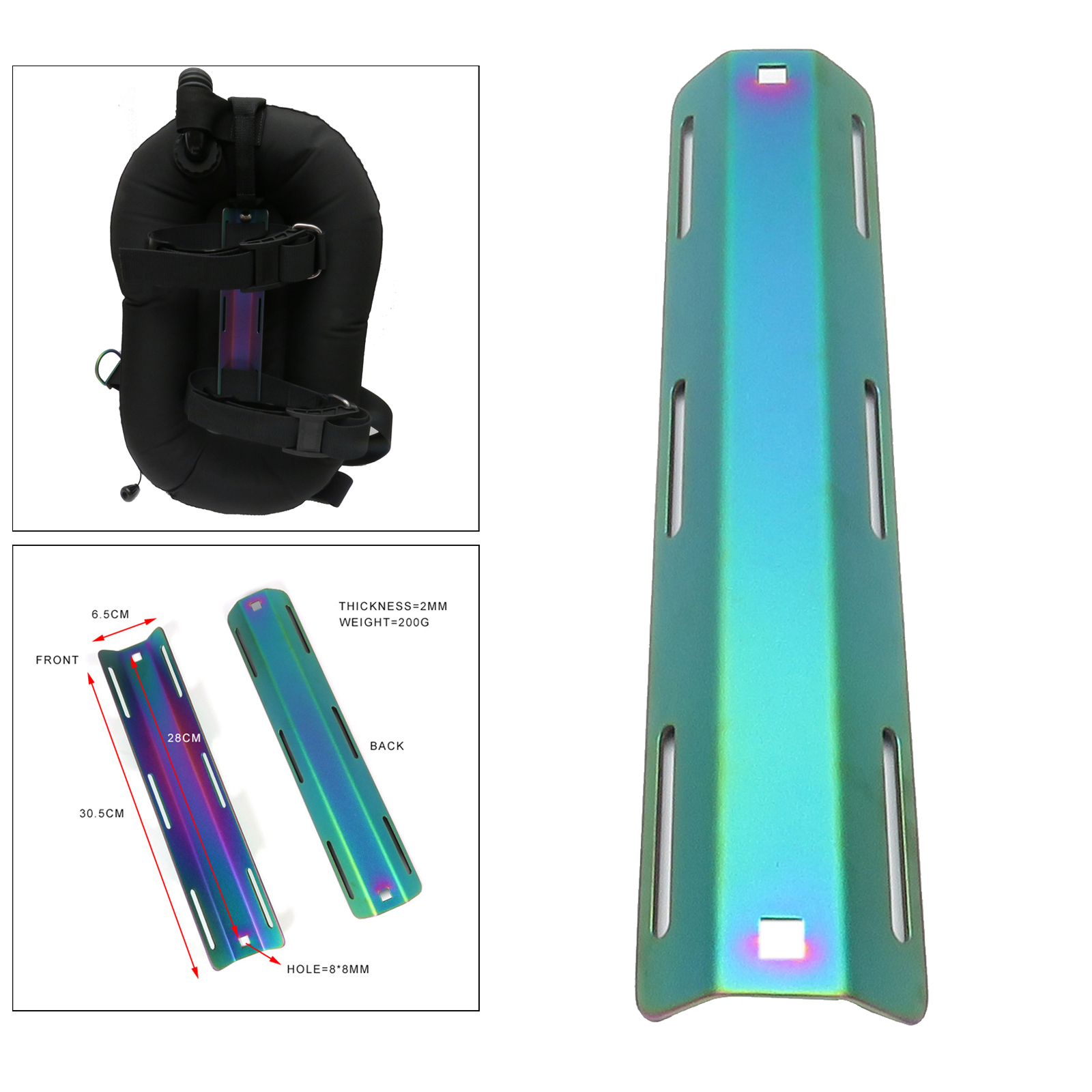 Titanium Alloy Diving Single Tank Adapter For Wing BCD Backplate Holder STA Scuba Diving Tank Bracket Ultralight Gear Equipment