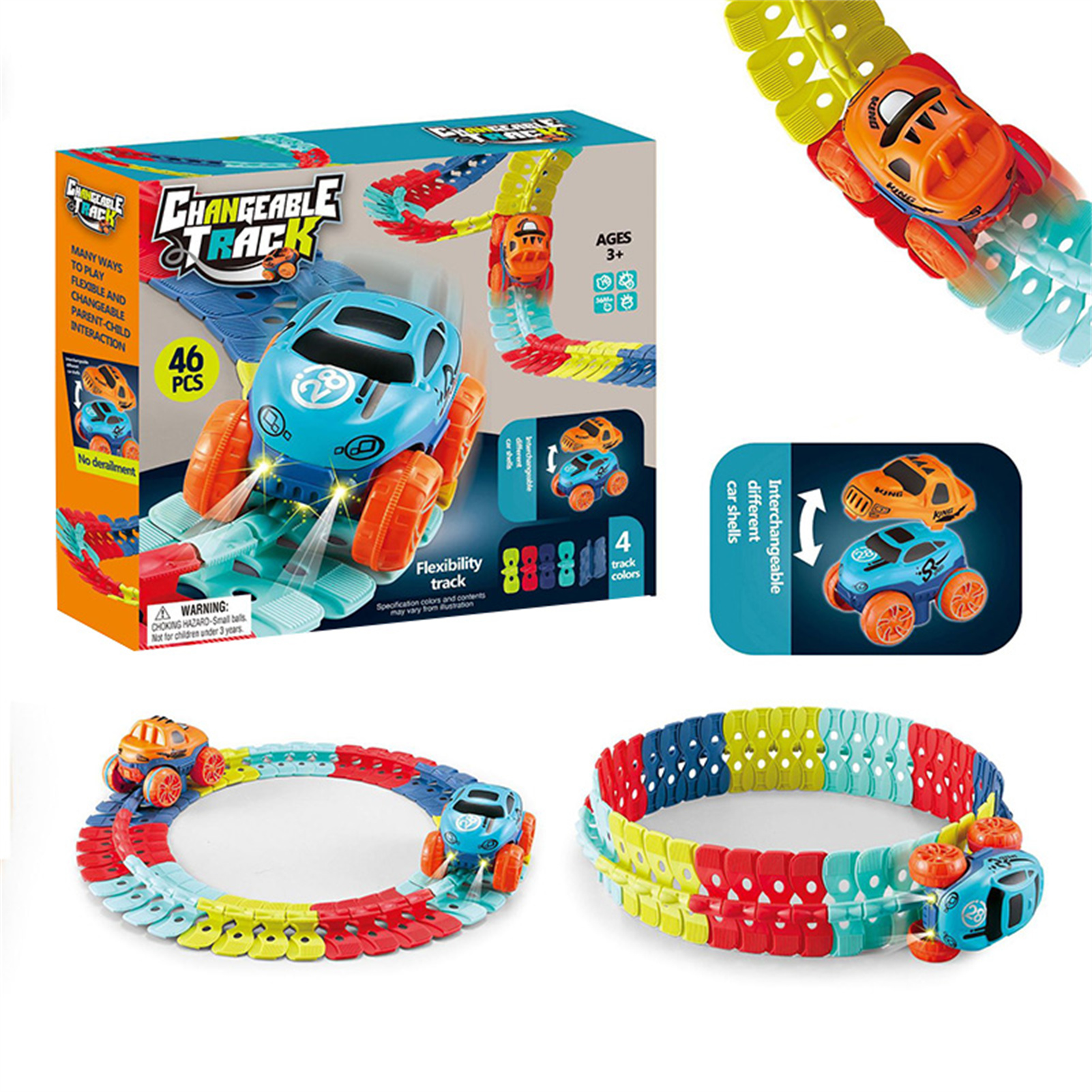 light up race car track