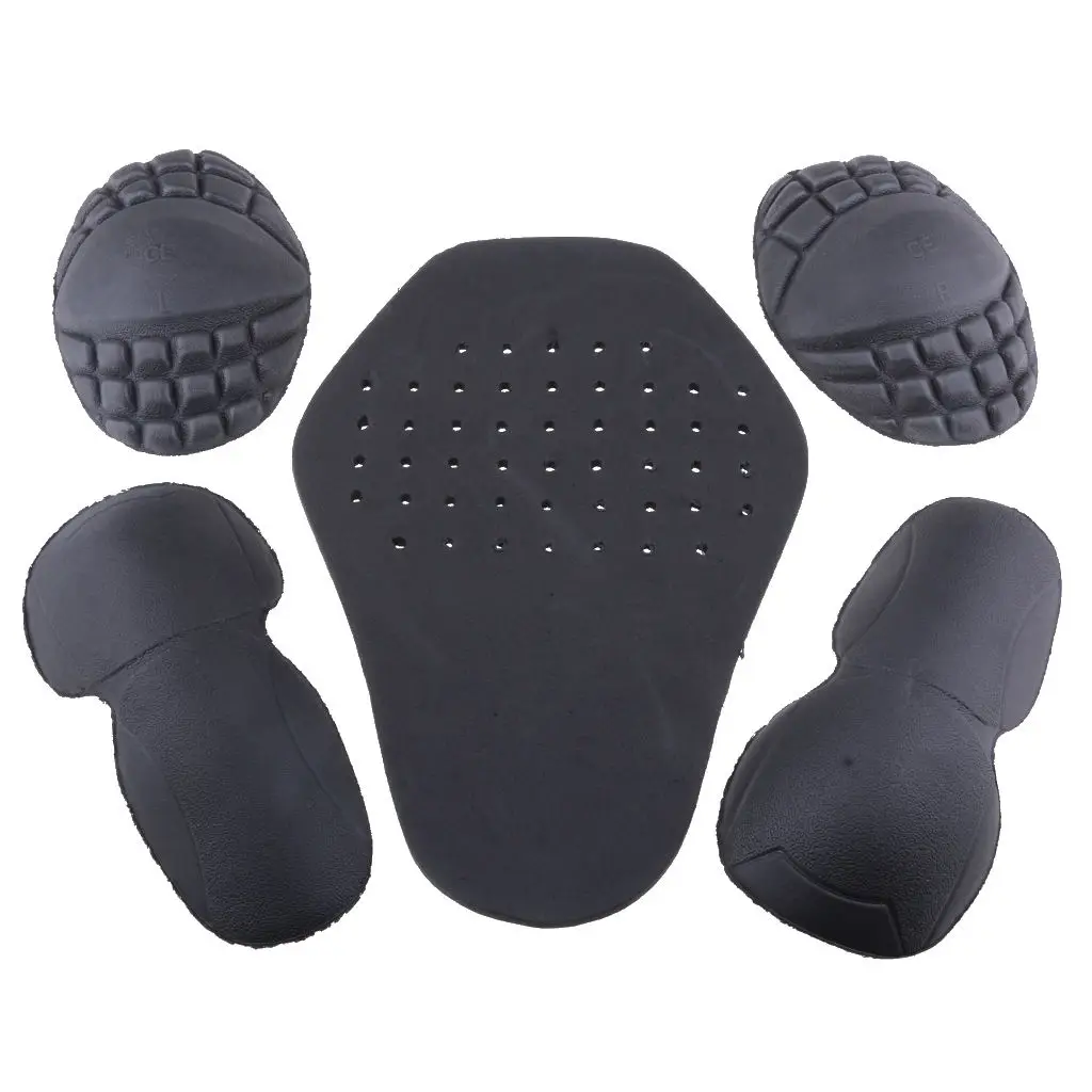 5pcs Motorcycle Riding Shoulder Elbow Back Protection Pad Racing Armour Safe