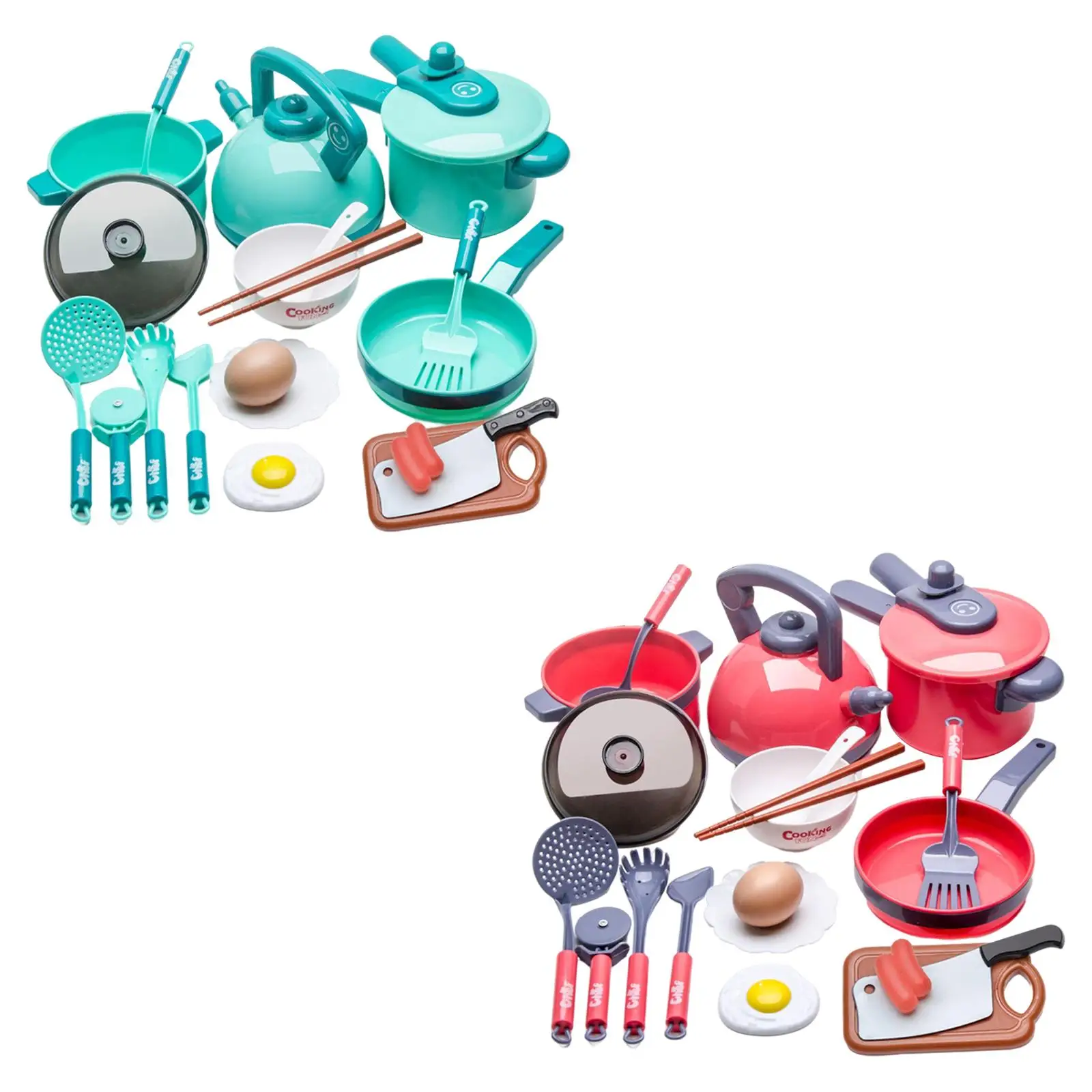 20Pcs/Set Kids Kitchen Pretend Play Pot and Pans Sets Toys Cookware Educational Toys for Toddlers Baby