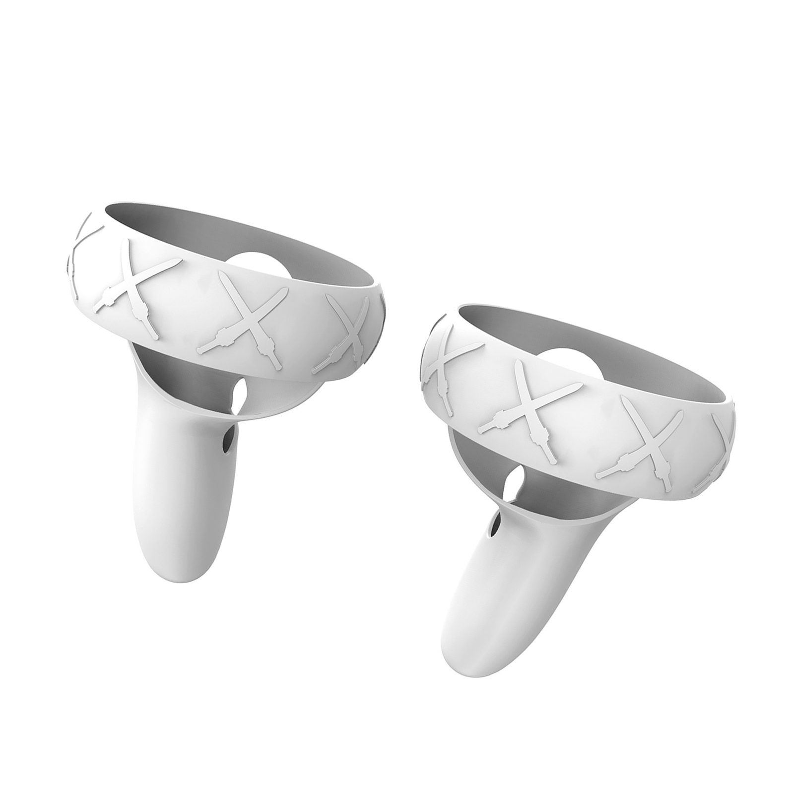 1 Pair Silicone Touch Controller Grip Cover for  Quest 2 Skin Anti-Throw Handle Protective Sleeve Accessories VR