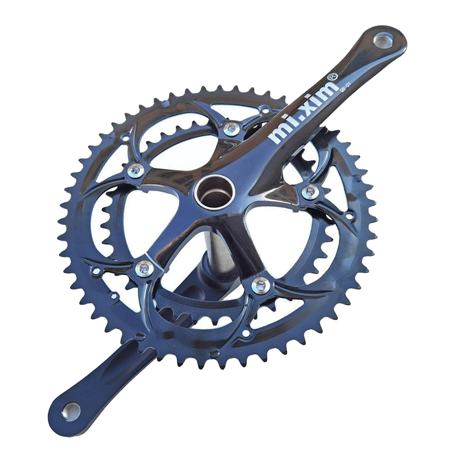 Lightweight 53/39T Bike Crank Set Road Mountain Bicycle 130BCD Chainring 6-10 Speed Steel Chain Wheel with Hollow BB Crank Set