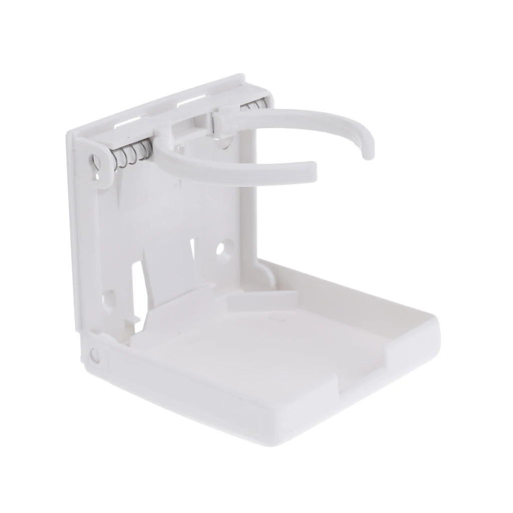 Adjustable Folding White Nylon Drink Cup Holder - Boat/Marine/Caravan/Car/RV