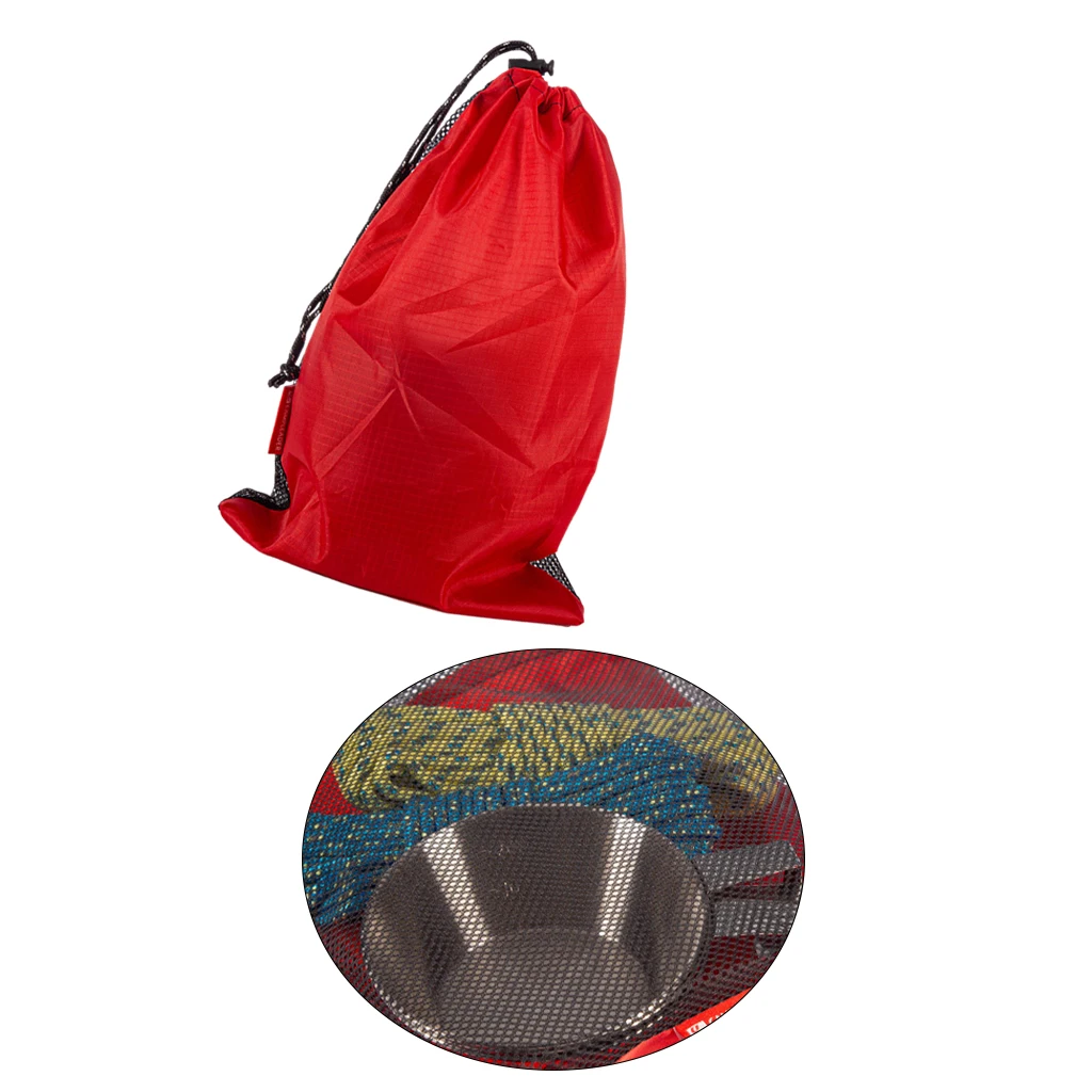 Polyester Drawstring Bag Ventilated Washable and Reusable Sack Use for Laundry, Gym Clothes, Swimming, Camping