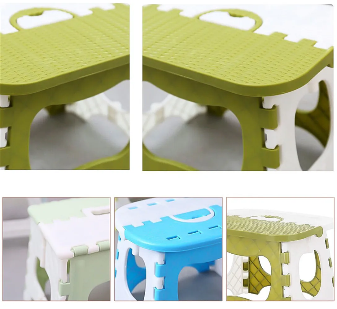 Omenluck 1Pc Step Stool Plastic Portable Small Stools Chair Bench For Children Kids Adults Outdoors Bathroom Travel 