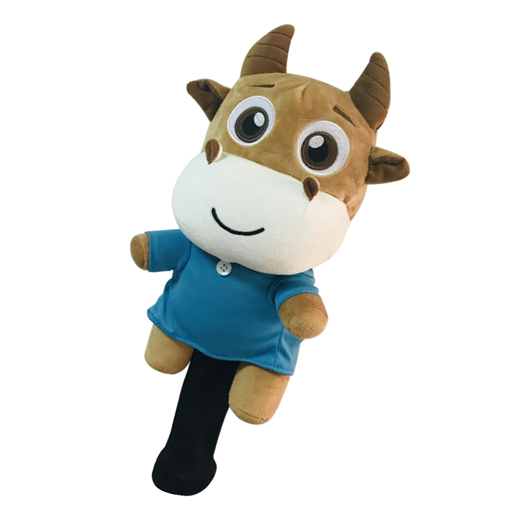 Golf 460cc Driver Wood Head Cover - Novelty Animal Cow Shape Headcover - Christmas Gift