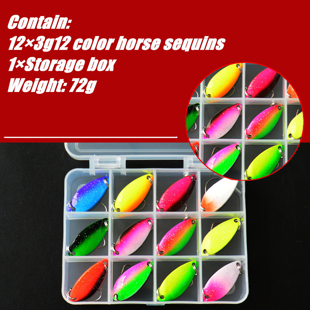 Isca de Pesca Iscas de Pesca Conjuntos de Silicone Iscas para a Pesca de Pesca Lantejoulas Atacar Artificiais Inducemen Senuelos 2021 12 Pçs - Set 3 Iscas artificiais